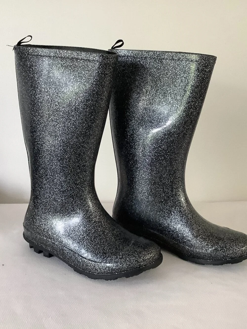 Kids Tall Rain Boots Black Size 3 / 4.